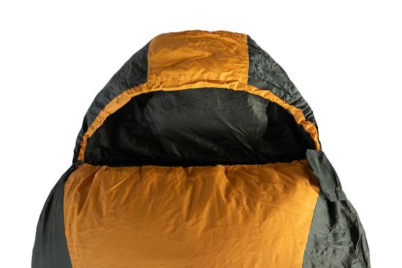 Спальний мішок Tramp Windy Light (+10°С/+5°С/-10°С) кокон, Чорно-помаранчевий, Праворуч (R)