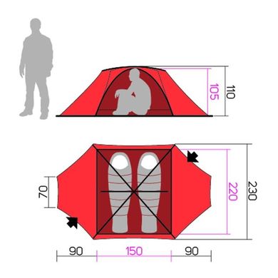 Палатка двомісна Hannah Covert 2 WS
