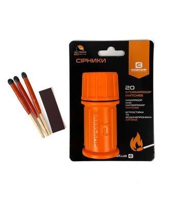 Спички туристические BaseCamp Stormproof Matches, 20 шт