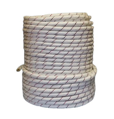 Веревка статическая Кани 12-40 класс 12 мм - 100 м  (шнур полиамидный) , Белый, 100 м