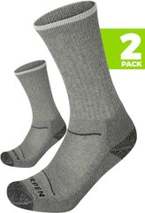 Шкарпетки трекінгові вовняні Lorpen T2WE grey (2 пари) M (39-42), L (43-46)