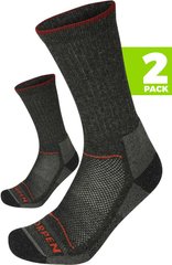 Термошкарпетки трекінгові вовняні Lorpen T2WE charcoal ( 2 пари) S (35-38), M (39-42)