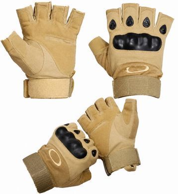 Перчатки тактические беспалые Oakley Turkey koyot