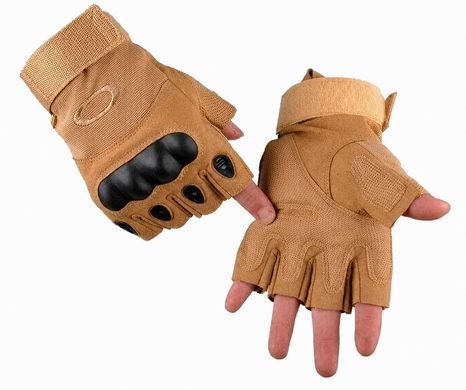 Перчатки тактические беспалые Oakley Turkey koyot
